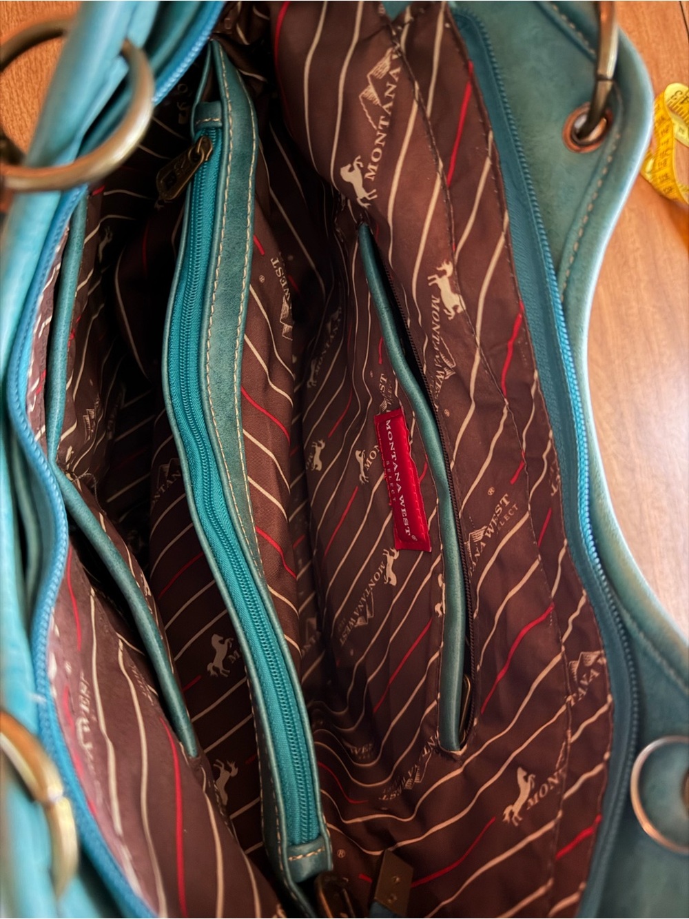 Montana West Turquoise Studded Western Tote Bag Boho Shoulder Purse - Picture 11 of 13